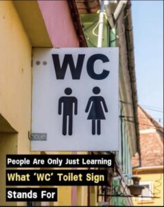Meaning behind the ‘WC’ sign outside bathrooms