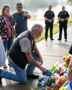 He Left a Pair of Children’s Shoes at the Memorial — The Silent Truth Behind the Biker Everyone Misjudged