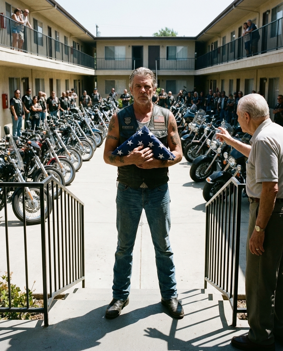 Thirty Bikers Parked in Silence Outside a Tiny Apartment — Neighbors Feared Trouble Until the Truth Hit Hard