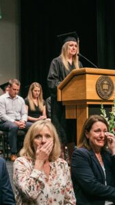 At 15, my parents kicked me out after my twin blamed me for stealing her gold bracelet. “Get out. We believe your sister,” Dad shouted. Aunt Diane drove 4 hours to get me. 7 years later, at my university valedictorian graduation, Aunt stood during my speech. Mom’s hands visibly trembled when I called her my real mother