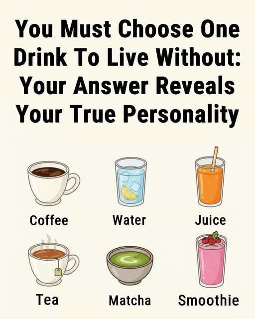 Choose one drink to give up, and it will reveal your true self