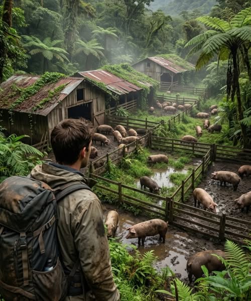 He once rented an entire mountain to raise 30 pigs, then abandoned the place for five years. When he finally came back, what he saw left him completely frozen.