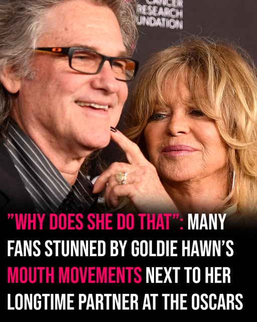 Fans stunned by Goldie Hawn’s mouth movements at the Oscars