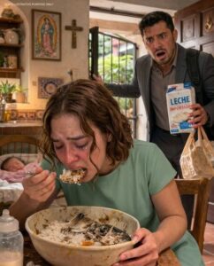 I give my mother 1.5 million pesos a month to take care of my wife after she gives birth. But when I came home unexpectedly early, I found her secretly eating a bowl of spoiled rice mixed with fish heads and bones. What happened next was even more terrifying…