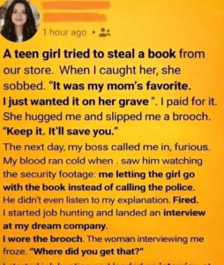 I paid the price for being kind and lost my job — but then the brooch came, and nothing was the same