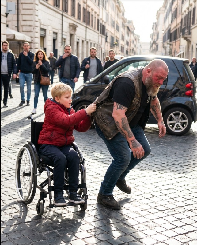 The Boy in a Wheelchair Who Blocked a Falling Biker — What Happened Next Left Dozens in Silence