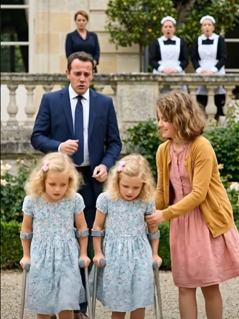 “If You Can Make My Twin Daughters Walk Again, I’ll Adopt You,” a Wealthy Man Told a Homeless Girl — Moments Later, Something Happened That Changed His Family Forever
