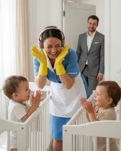 The millionaire stormed into the mansion at 3:00 a.m. and caught the nanny wearing bright yellow kitchen gloves… What he discovered afterward brought him to his knees.