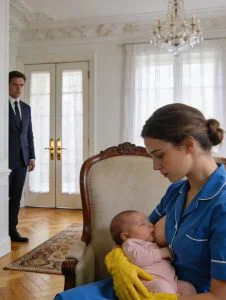 He Came Home Early from a Business Trip — and Found His Housekeeper Nursing a Baby in His Living Room… What He Did Next Changed Everything.