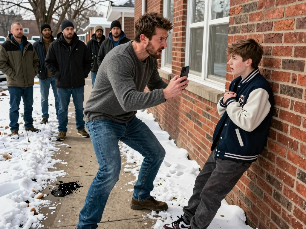20 Combat Veterans Saw A High School Bully Push A 9-Year-Old Girl Into Freezing Sludge. His Arrogant Smirk Instantly Vanished When He Realized Who They Were.