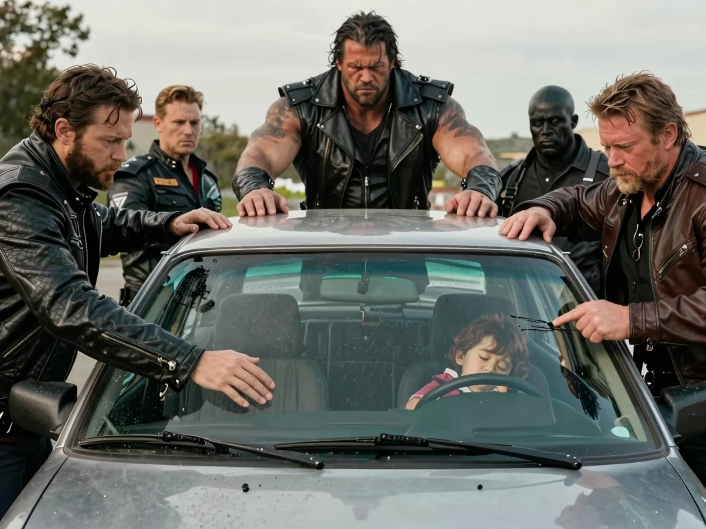 I Thought 8 Terrifying Bikers Were Attacking My Car But When I Saw What They Were Staring At My Blood Ran Completely Cold Watch What Happens Next In This Chilling True Story