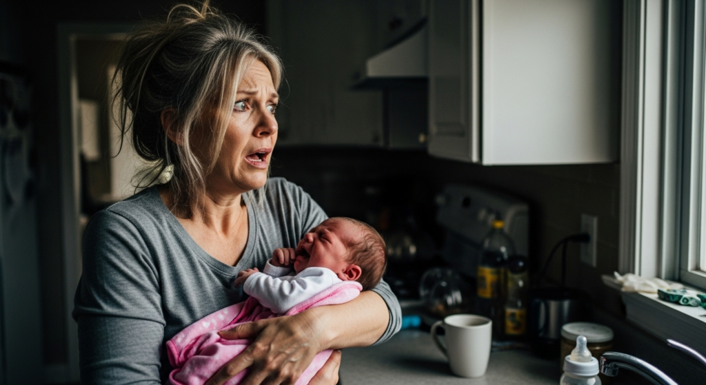 I thought my son was just a tired new dad, but when I babysat my granddaughter and checked her diaper, I found a secret so dark I grabbed the baby and ran for my life.