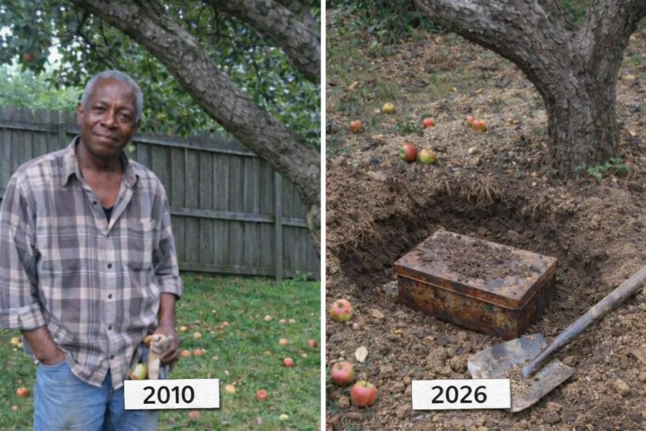 My Elderly Neighbor Died — Two Days Later, I Dug Up the Secret He Hid Under His Apple Tree for 40 Years