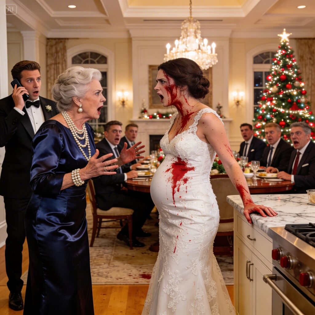 I never told my in-laws that I am the daughter of the Chief Justice of the Supreme Court. When I was seven months pregnant, they forced me to cook the entire Christmas dinner alone. My mother-in-law even made me eat standing up in the kitchen, claiming it was “good for the baby.” When I tried to sit down, she pushed me so violently that I began to miscarry. I reached for my phone to call the police, but my husband snatched it away and mocked me: “I’m a lawyer. You won’t win.” I looked him straight in the eyes and said calmly: “Then call my father.” He laughed as he dialed, unaware that his legal career was about to end.