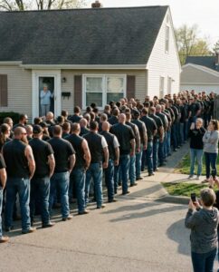 60 Bikers Lined Up Outside a Widow’s Home — And the Neighborhood Thought It Was a Threat