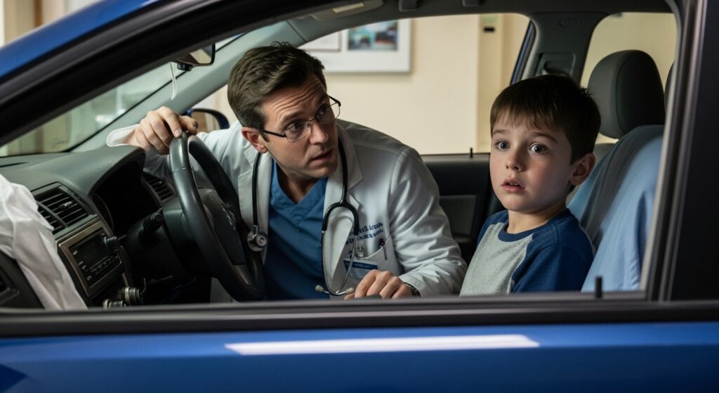I Treated A Terrified 7-Year-Old Boy After A Brutal Car Crash. We Thought He Was Just In Shock… Until I Asked Who He Was Riding With. What He Whispered Made The Entire ER Freeze.