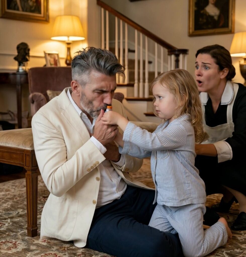 A Billionaire Collapsed Alone in His Silent Mansion—Then a Feverish Little Girl Did the Unthinkable…