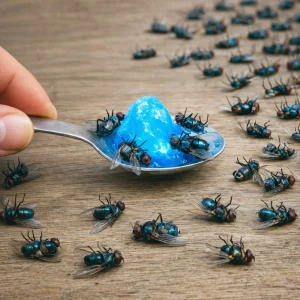 They all die instantly! Get rid of flies in no time – without poison and without spending any money.