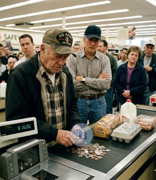 Veteran Counted Coins for BREAD — What Clint did Next STUNNED Entire Store