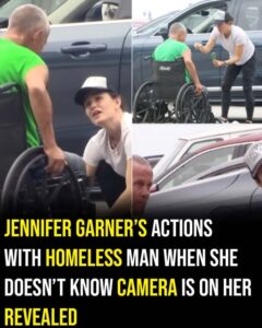 Jennifer Garner actions towards wheelchair-bound homeless man
