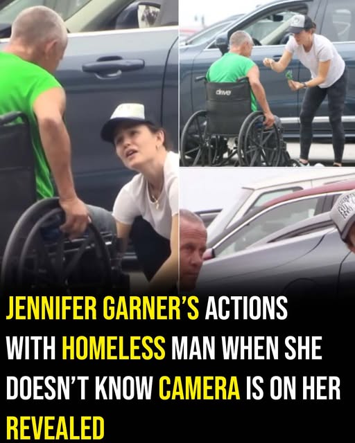 Jennifer Garner actions towards wheelchair-bound homeless man