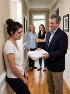 After I graduated, I quietly secured my grandparents’ $1M estate in a protected trust. Last week, my parents and sister showed up smiling: “We’ve already put the house in her name—you’re out by Friday.” I just nodded, “We’ll see.” Two days later, they returned with movers… and froze when they saw who was waiting on the porch—holding a folder that would change everything.