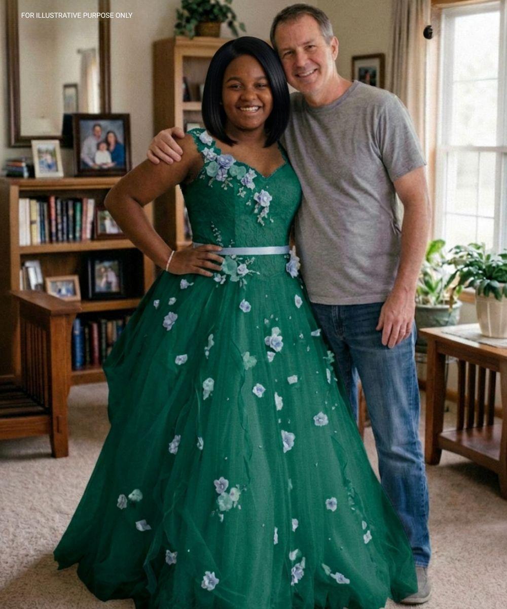 My Father Sewed Me a Dress from My Late Mother’s Wedding Gown for Prom – My Teacher Laughed Until an Officer Walked In