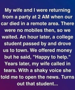 How One Selfless Student Made a Difference in a Critical Moment