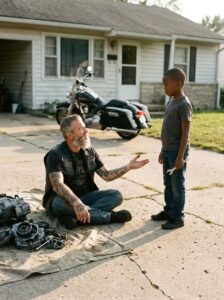 A Biker Showed Up to Mentor a Foster Kid Who Wouldn’t Look at Him — Two Years Later, the Boy Called Him Dad