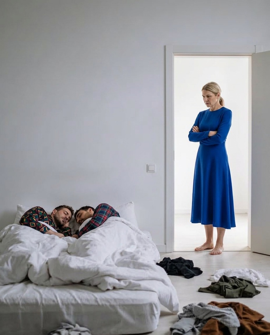 Today, around 11 a.m., Clara returned home after a four-month business trip. She didn’t call ahead to let her husband or son know she was coming.