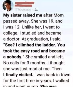 I called my sister ‘nobody’ after she raised me—then I learned how wrong I was