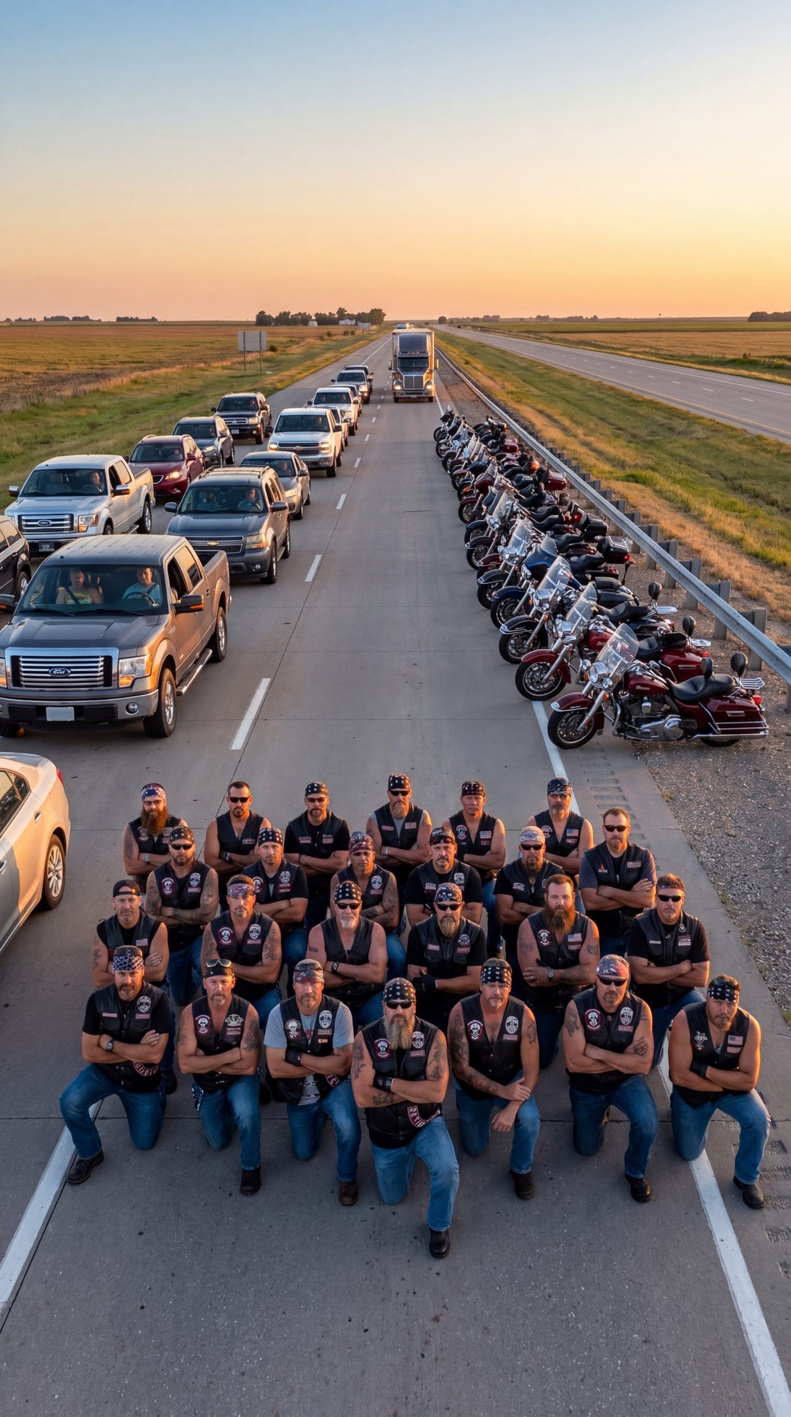 Drivers Thought Thirty Bikers Had Completely Lost Control When They Blocked Every Lane and Refused to Move — But Seconds Later, the Truth No One Was Ready to Face Stopped Everything Cold