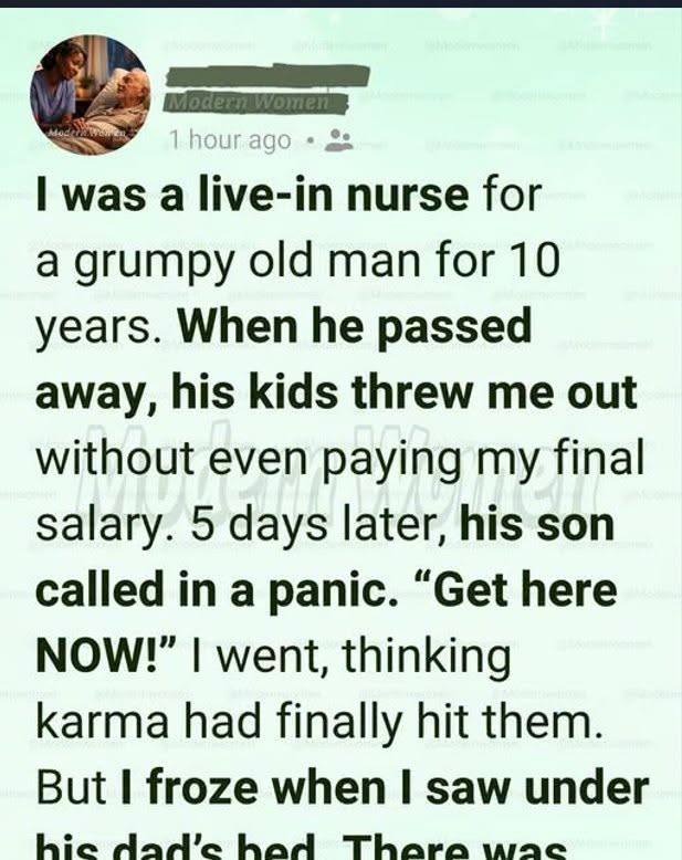 FORGOTTEN NO MORE Why A Millionaire Secretly Hid An Envelope Under His Bed For His Caregiver Of Ten Years