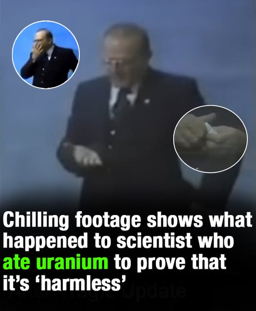Footage shows what happened to scientist who ate uranium to prove point