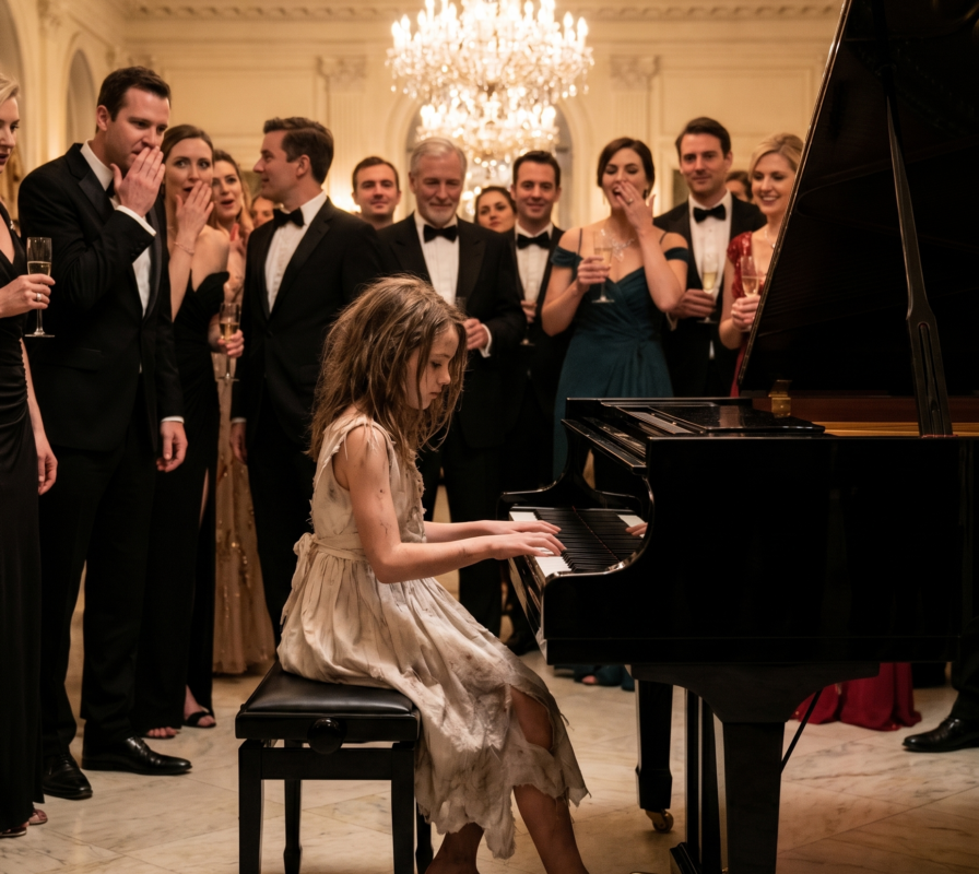A Hungry Girl Asked to Play Piano for Food—But One Song Exposed a Secret That Froze the Entire Ballroom