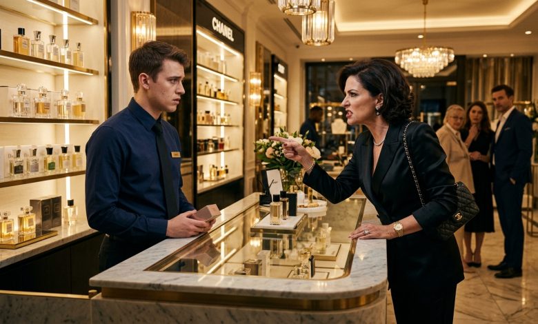 An Entitled “Karen” Smashed a $300 Fragrance and Slapped a Teen Worker Over a Refund—She Fucked Around and Found Out When His 6’5” Biker Brother Kicked the Doors Off Their Hinges to Collect the Debt.