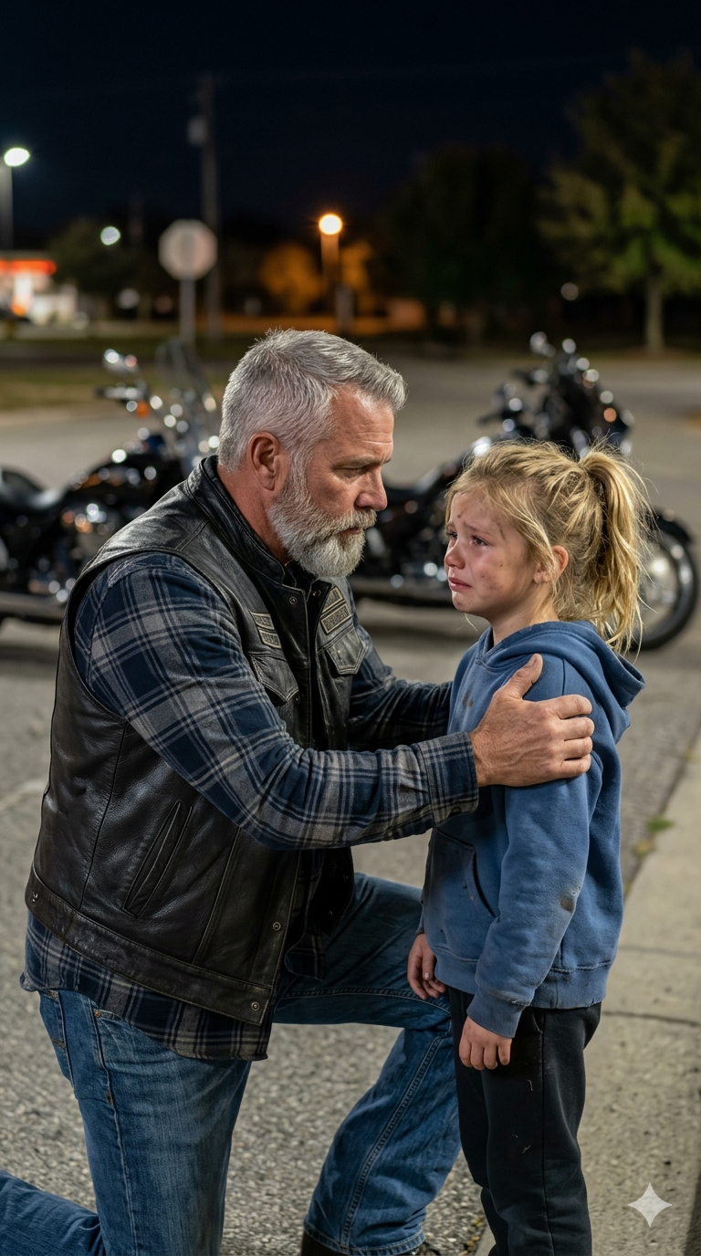 Biker Jack Thought He Was Helping a Lost Child — Until He Found Her Mother Unresponsive and Discovered They Had Been Quietly Followed All Along