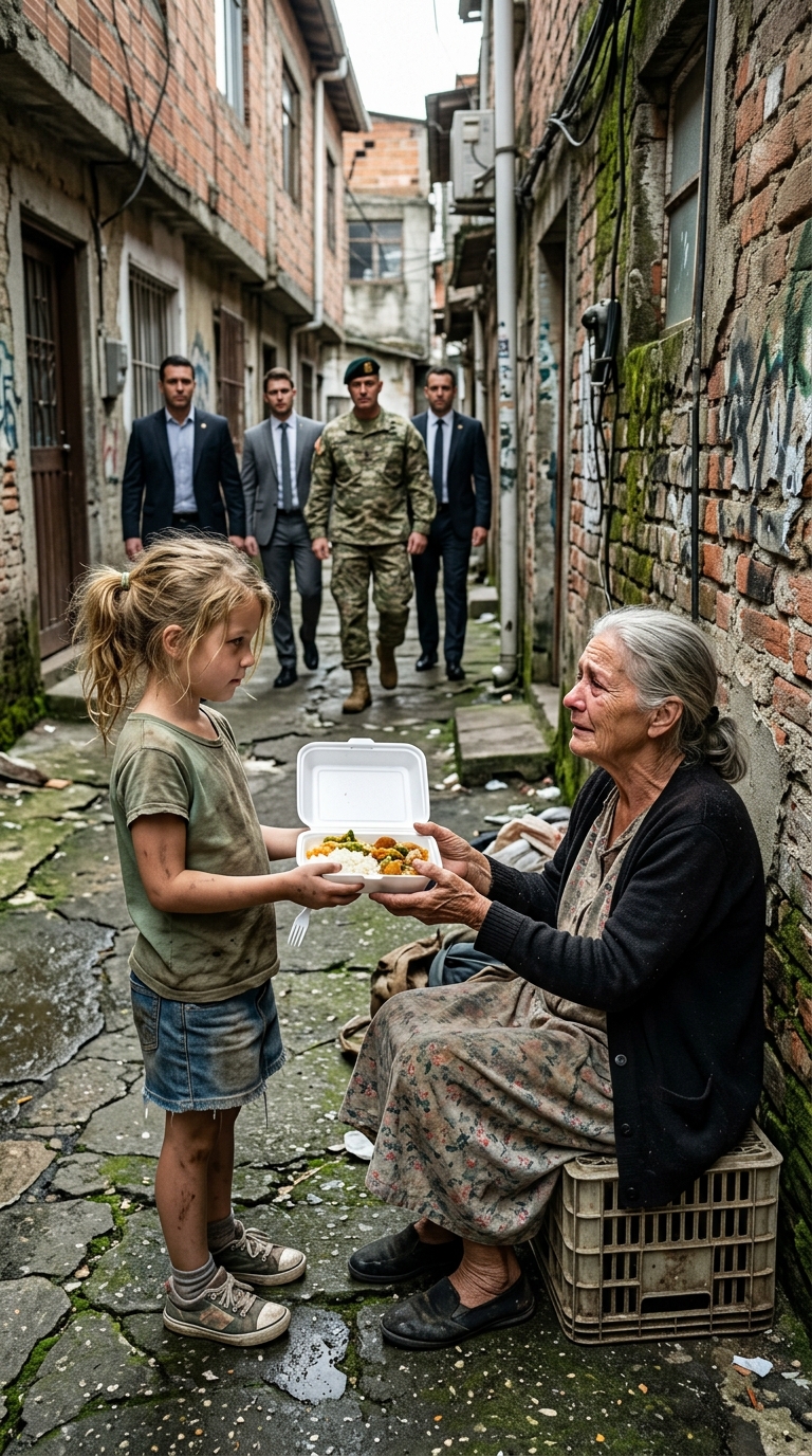 Every Day, a Homeless Child Shared Her Only Meal with an Elderly Woman — Until One Afternoon, Security Guards and a Millionaire Changed Everything
