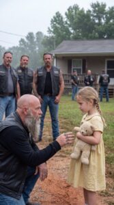 Everyone Feared the Silent, Scarred Biker — But When He Stood Outside a Frightened Little Girl’s Home Before Court, He Gave Her the Courage No One Else Could