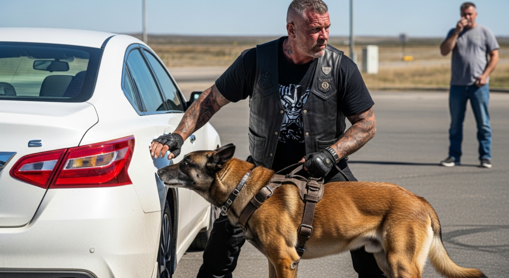 My Retired K9 Went Completely Berserk At A Random White Nissan At A Deserted Rest Stop. When I Heard The Three Faint Knocks Coming From Inside The Trunk, My Blood Ran Cold.