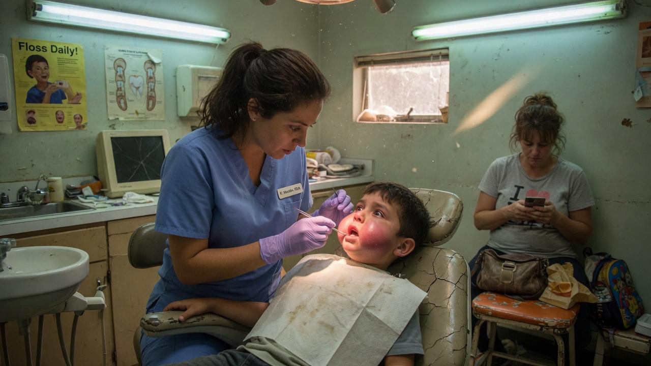 The 8-Year-Old Boy’s Mouth Was So Swollen He Could Barely Speak… Maybe That Was Exactly Why Someone Had Let It Get That Bad. The Horrifying Secret Found Under The Light Of A Penlight. A Mother’s Smile That Hid A Monster.