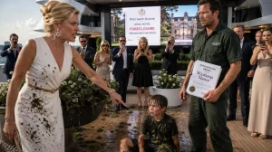 The Vain Socialite Shoved a Gardener’s Son on Her Yacht… Then Learned the “DIRT POOR” Father Owned the Mansion She Lived In 😱