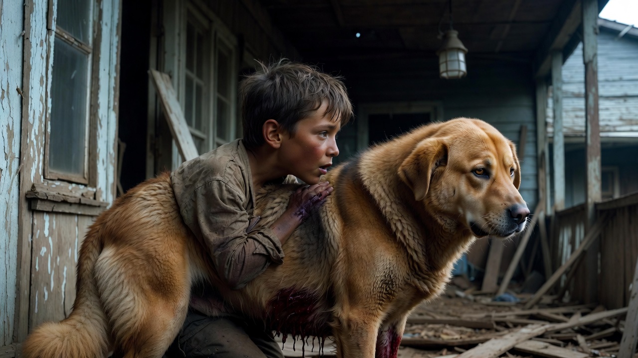 8-Year-Old Ethan Hid Beside the Bleeding Pregnant Dog Under the Porch of Their Dilapidated Kentucky Home, Whispering “Please Don’t Let Them Find Us Again” as Heavy Boots Crunched the Gravel Above—Then Someone Finally Did, and His Whole Broken World Was About to Change Forever.