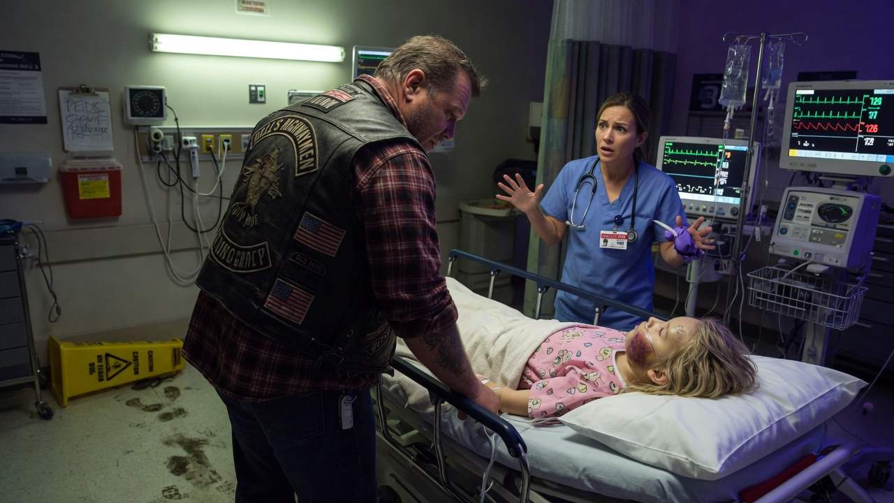 A Biker Found A Feverish Girl By The Roadside With A Purple Jaw…What He Felt Clicking Under Her Skin Forced The Hospital Into A Total Lockdown! The Truth Is Terrifying!