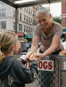“One Day I’ll Pay You Back. I Promise.” — Fourteen Years After Feeding a Hungry Little Girl, a Black Car Pulled Up and Changed the Vendor’s Life Forever