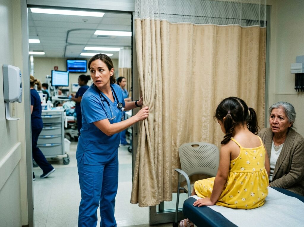 A Grandmother Rushed Her Four-Year-Old Granddaughter Into My ER After A “Small Fall,” But What I Found Beneath The Child’s Yellow Dress Made Me Close The Curtain And Call The Charge Nurse.