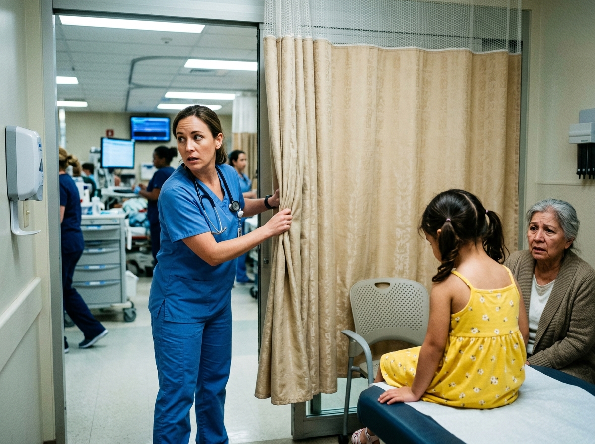 A Grandmother Rushed Her Four-Year-Old Granddaughter Into My ER After A “Small Fall,” But What I Found Beneath The Child’s Yellow Dress Made Me Close The Curtain And Call The Charge Nurse.