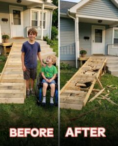 My Son Built a Ramp for a Neighbor’s Child—When It Was Destroyed, What Happened Next Changed the Whole Street