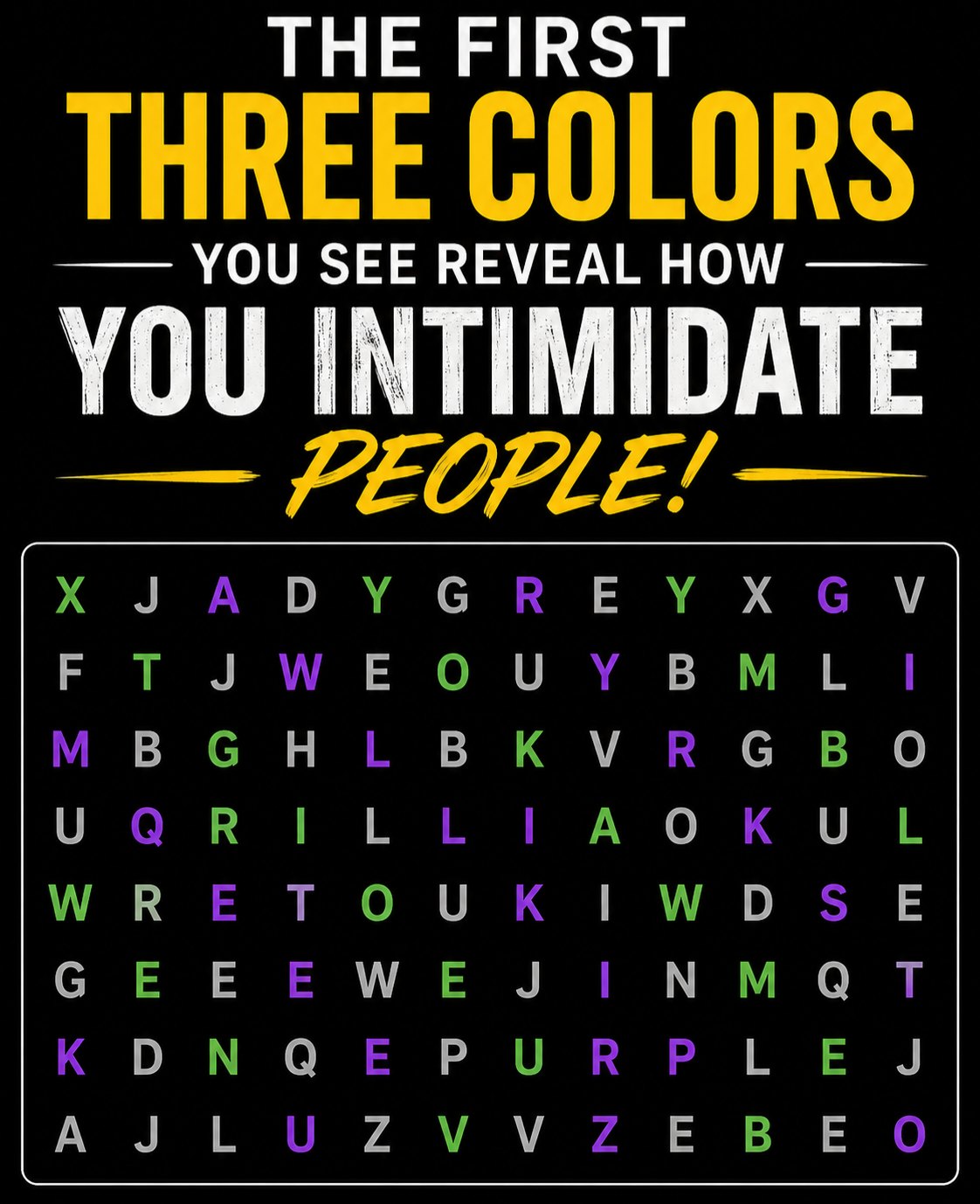 the First Color You See?