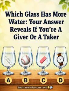 Which Glass Has the Most Water? Your Answer Might Reveal More Than You Think
